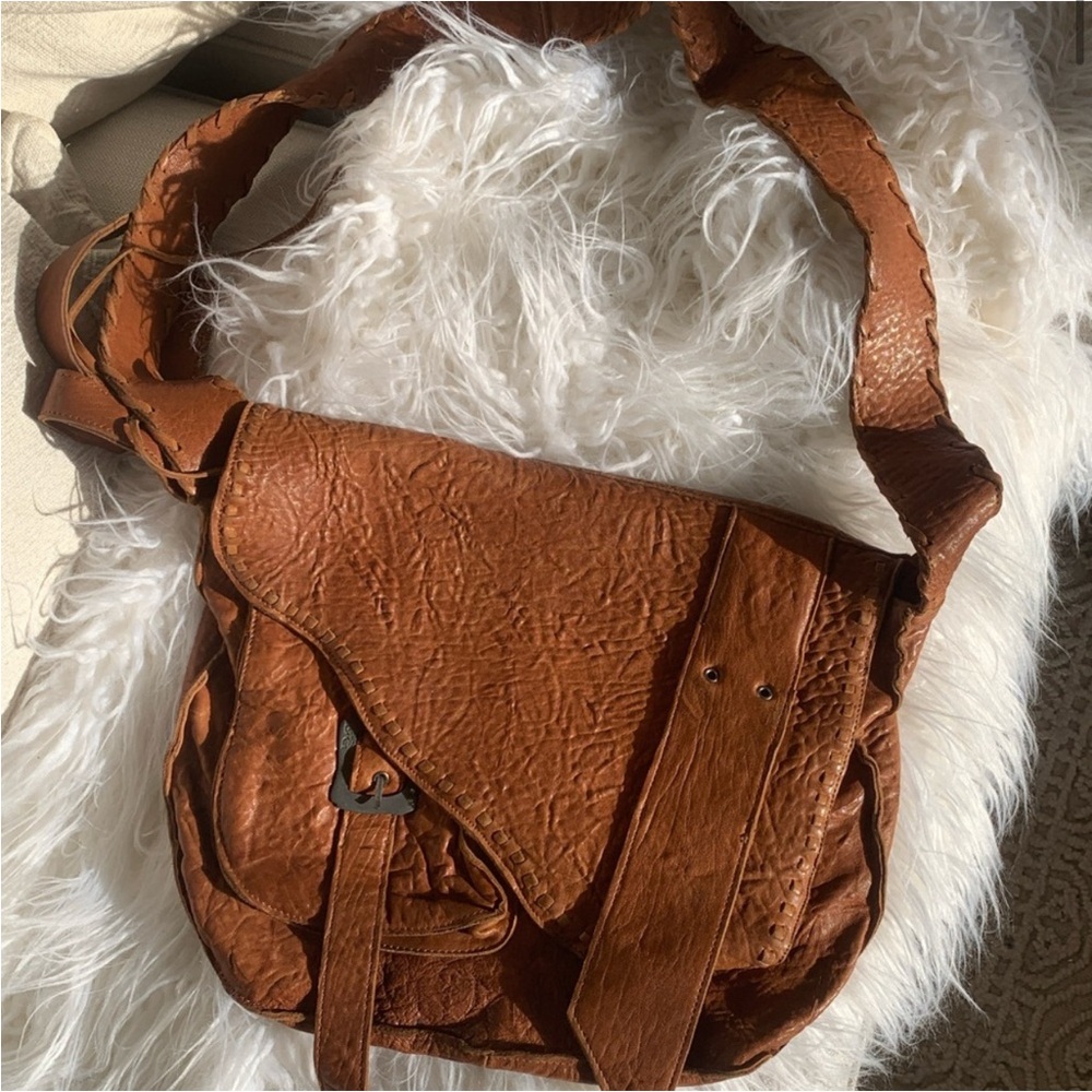 Anat Marin "Cognac" Buttery Leather Handbag (Free People Style Aesthetic)